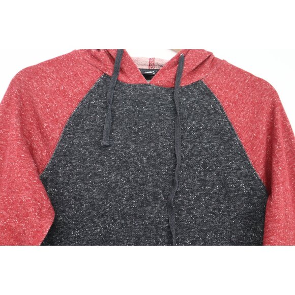 Volcom S/P Women's Knit Hoodie In Black & Red Pit to pit 19 inches Lightweight - Picture 10 of 12